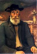 Wladyslaw slewinski Self-portrait in Bretonian hat oil painting on canvas
